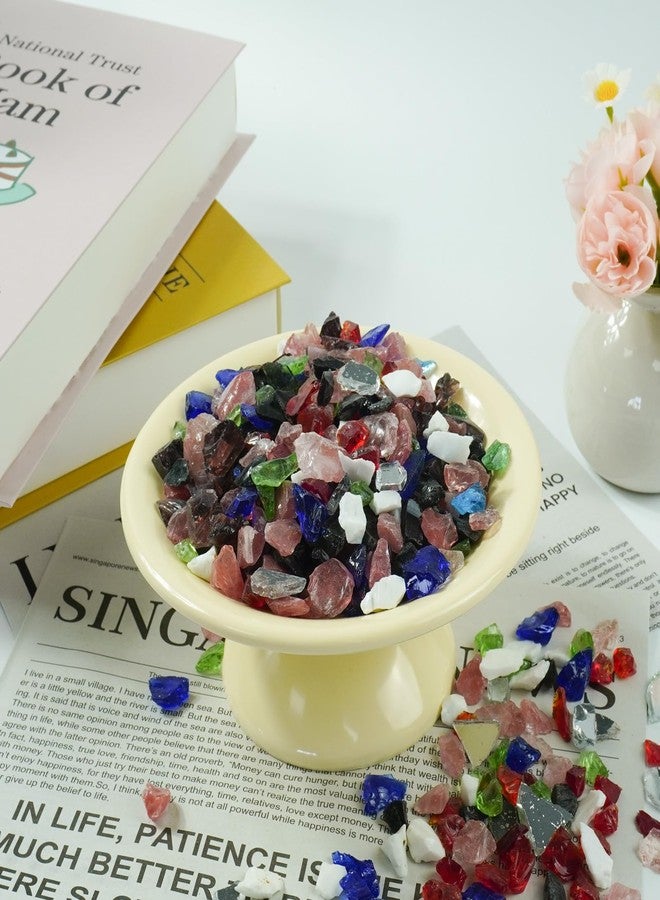 Bairdish بيرديش 1 رطل ألوان متنوعة، زجاج بحري كبير مطحون، ديكور زجاج بحري، صخور زجاجية غير منتظمة لملء نوافير الطاولات، أحواض السمك، زينة أحواض الأسماك والسلاحف، أعمال يدوية، زينة أصص الزهور - Image 4